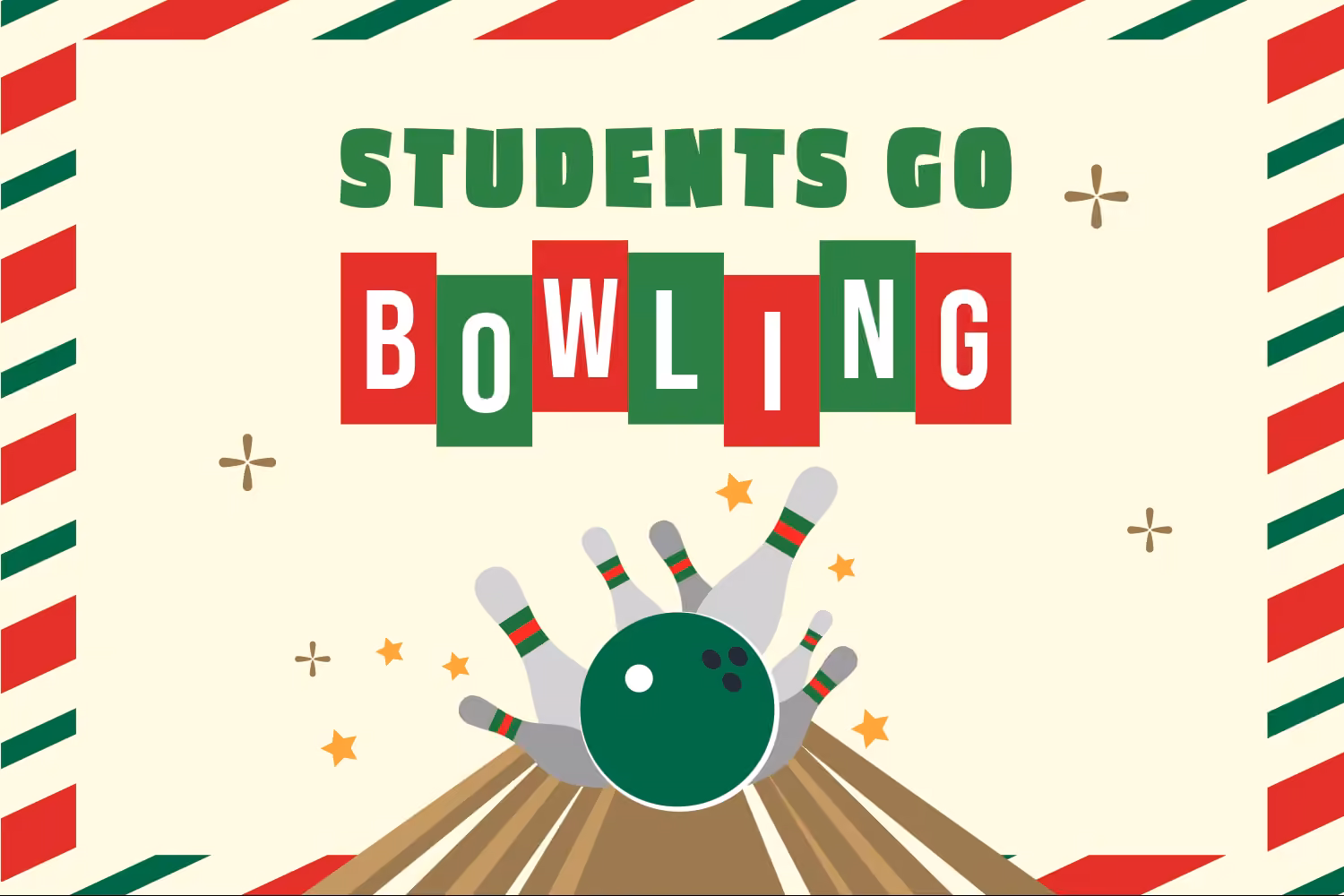 Christmas Students Go Bowling