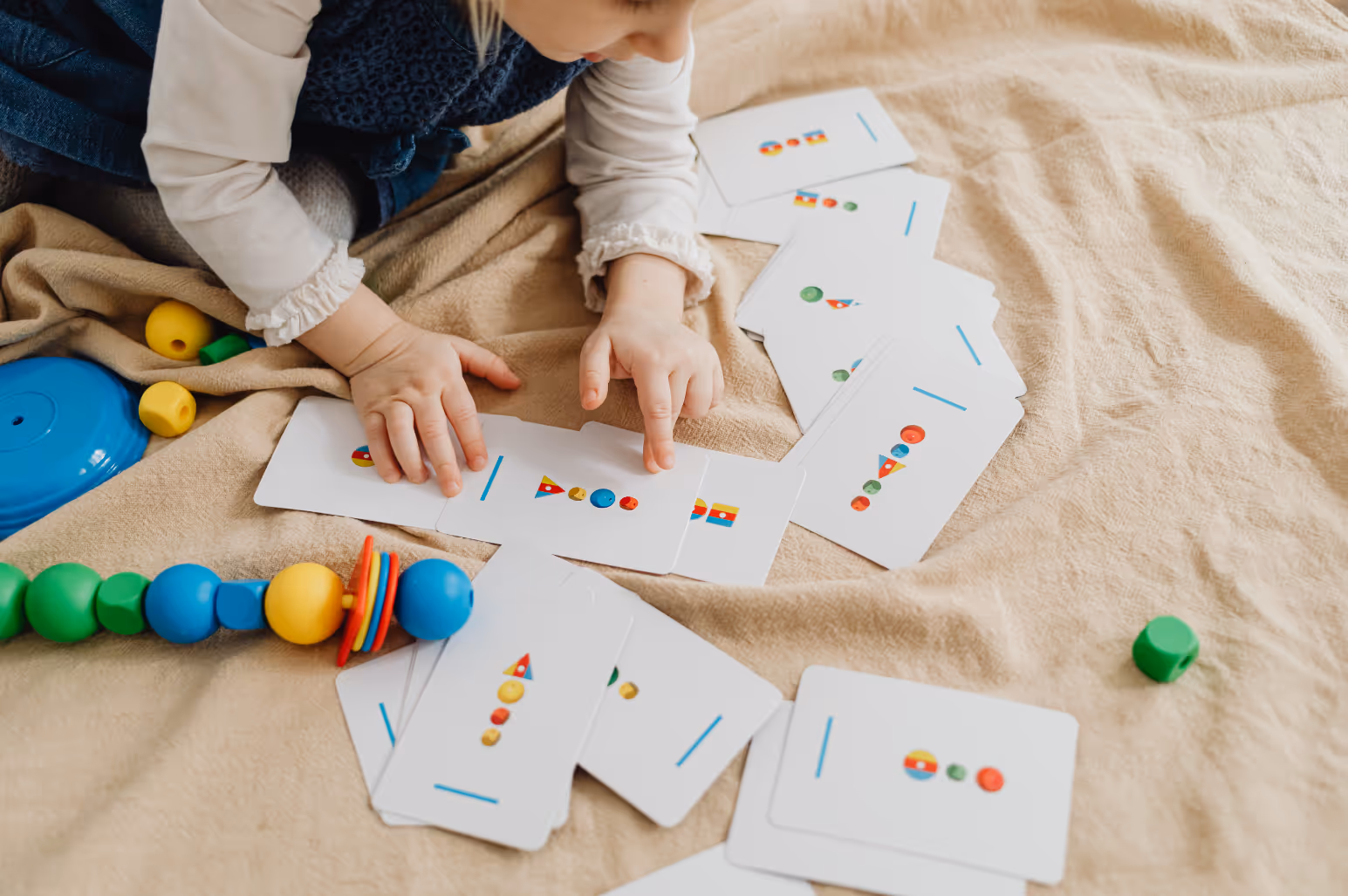 Child using learning tools
