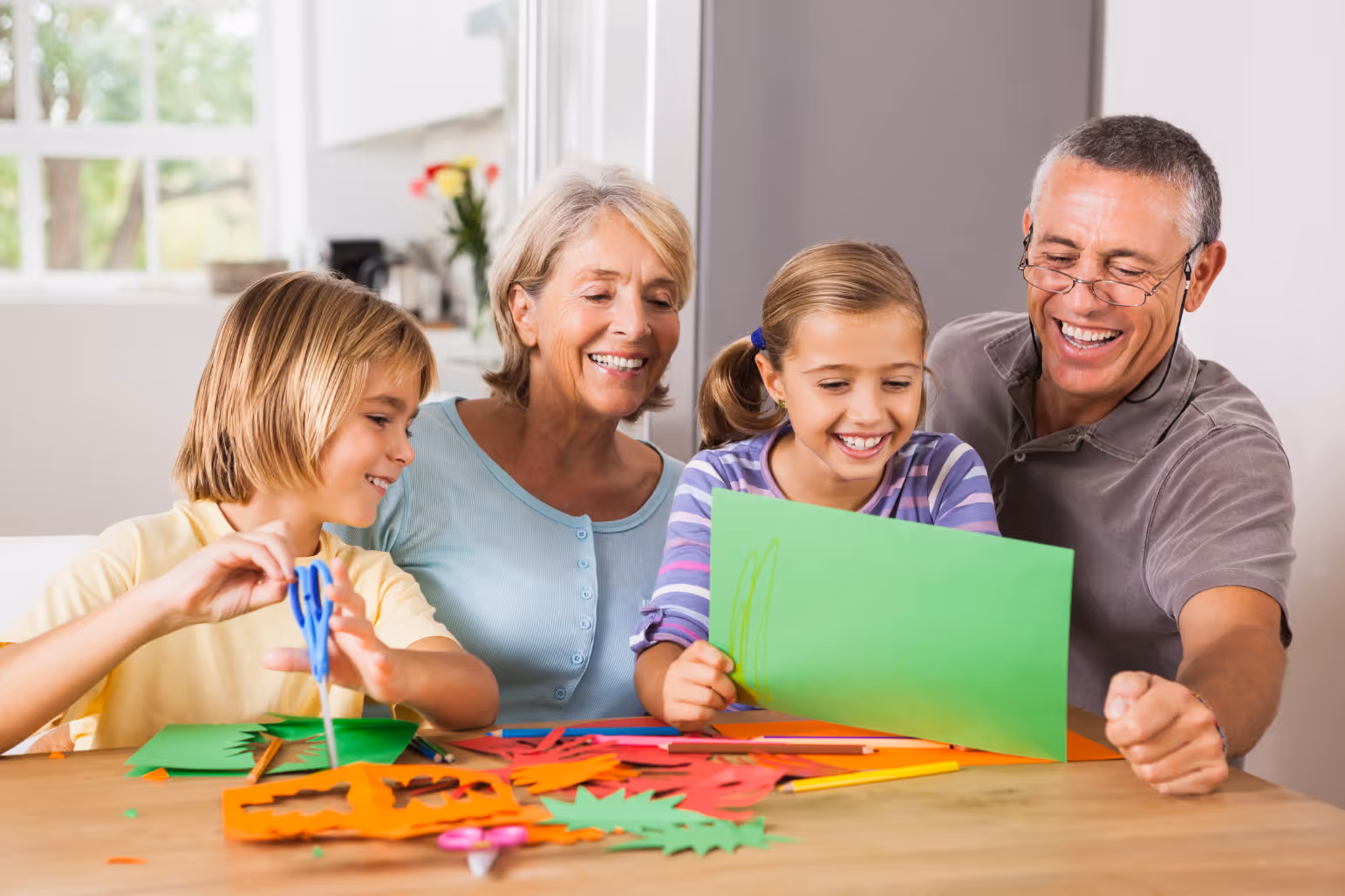 Grandparents and Grandkids doing crafts and activities
