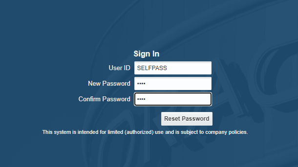 A screenshot of a login screenDescription automatically generated