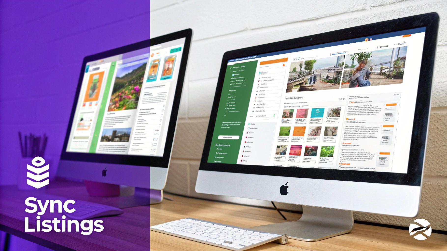 Two platforms connecting, representing Etsy and Shopify integration.