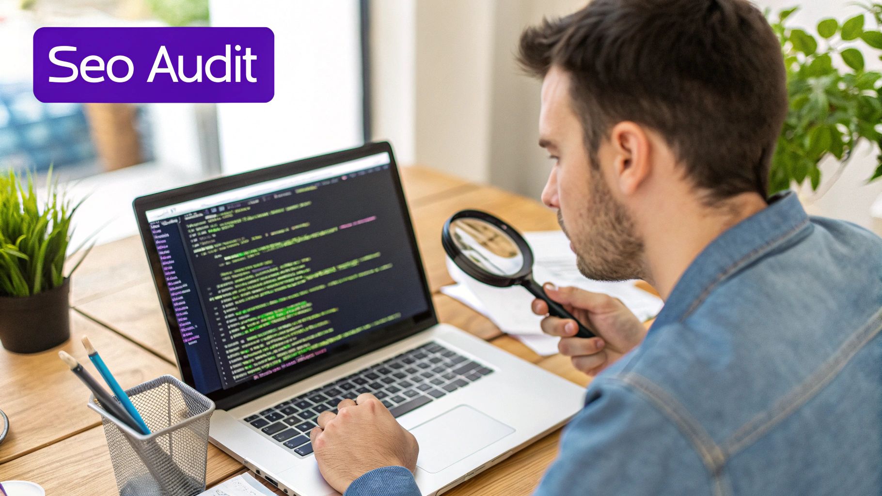 A digital toolbox filled with various website analysis icons and logos.