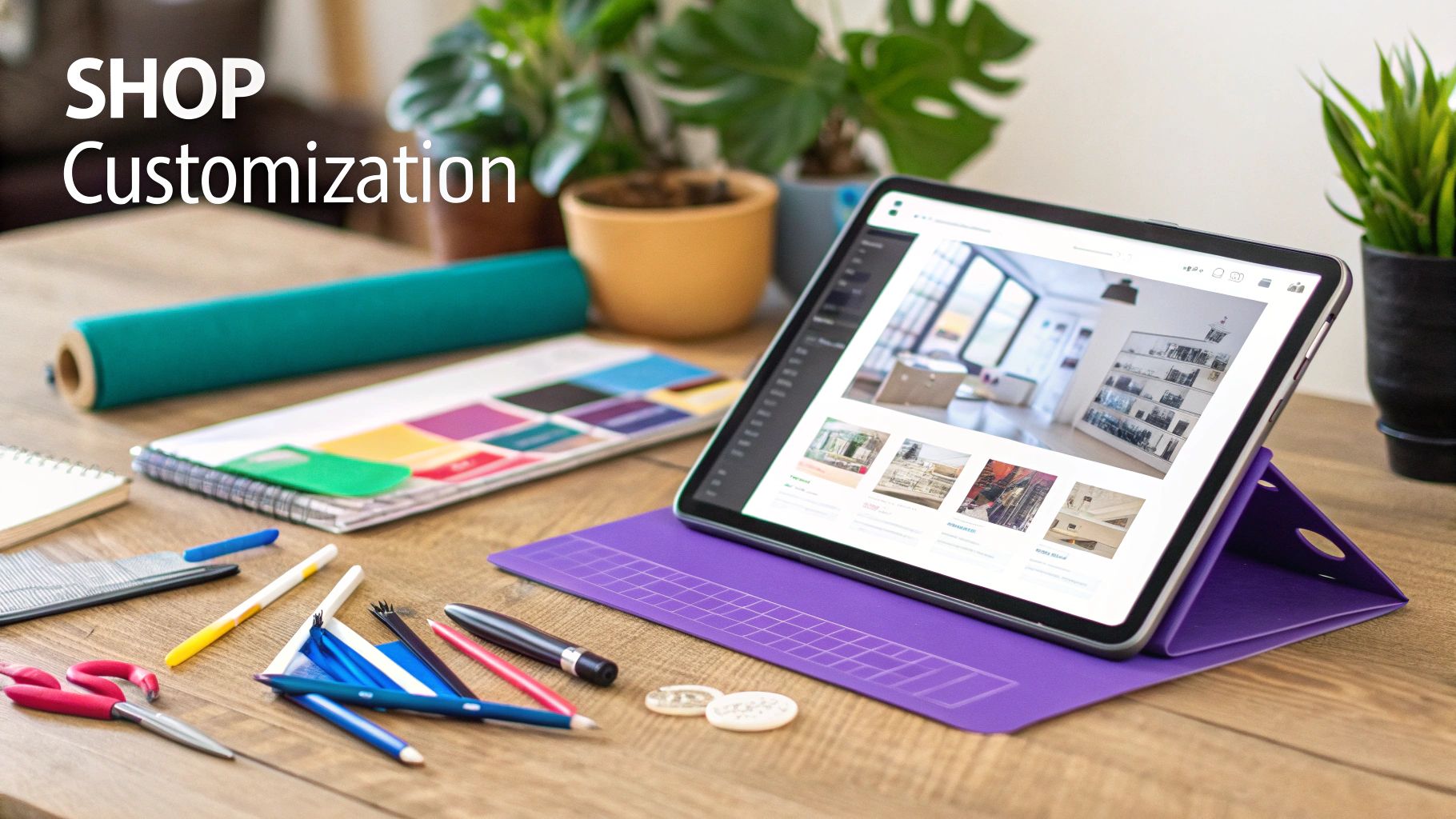 A person shopping for products on a laptop and phone, representing customer acquisition.