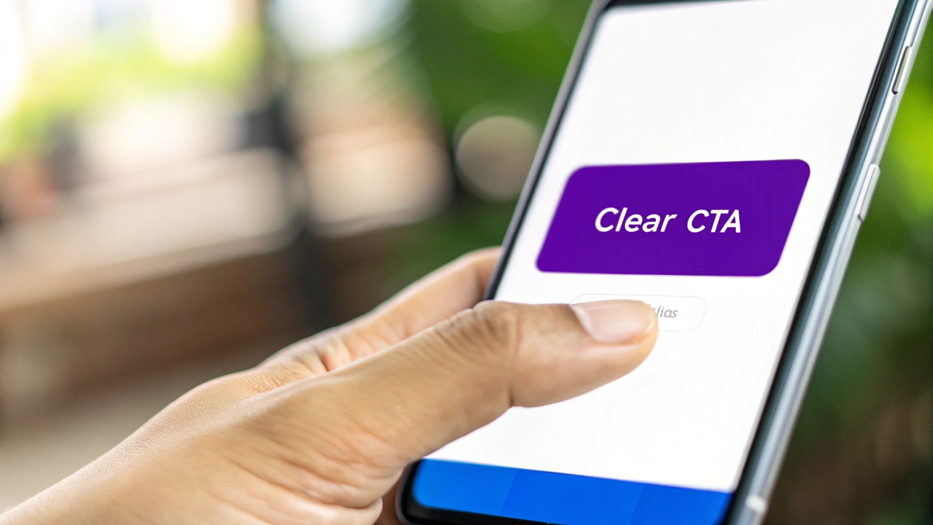 Visual example of a prominent, well-designed call-to-action button