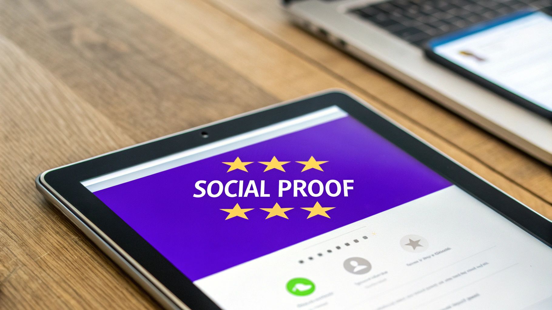 A website showing customer logos and testimonials as a form of social proof.