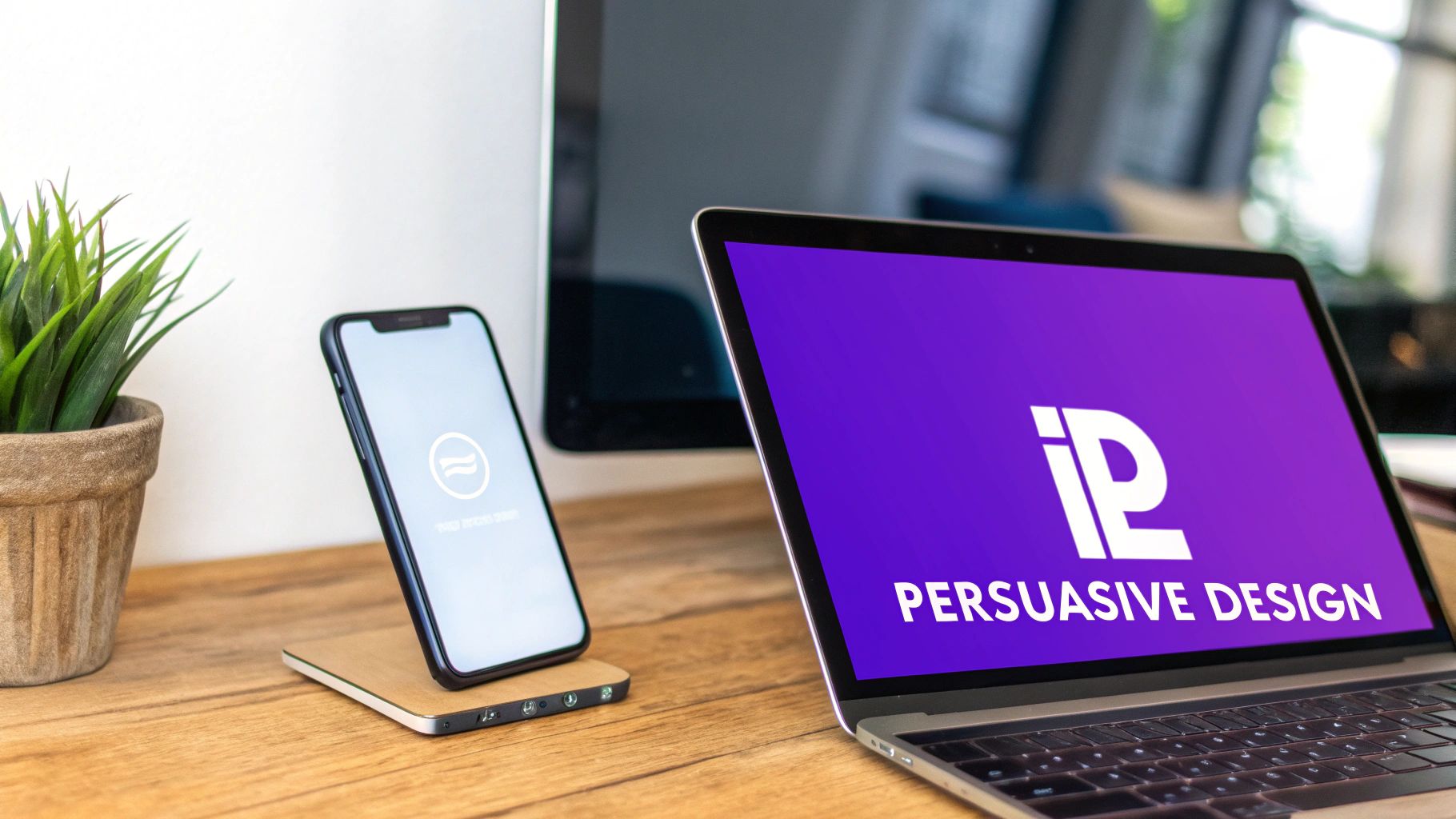 A person designing an ecommerce landing page layout on a tablet with a stylus.