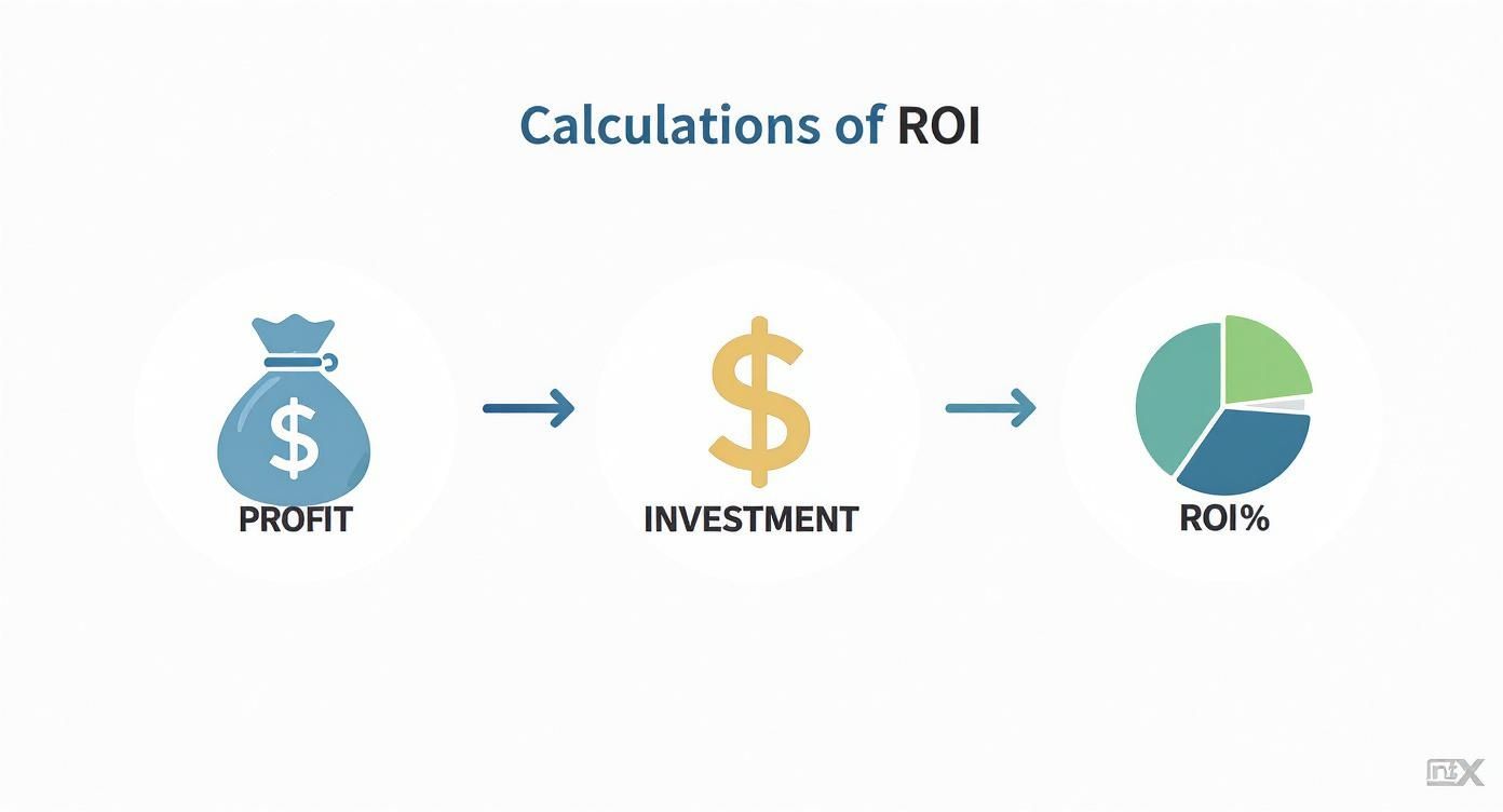 Infographic about how to measure roi