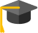 Graduation cap icon, symbolizing the goal of academic success for Novicate’s VCE students."