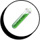 Test tube with green liquid, a common image in VCE chemistry tutoring sessions.