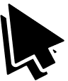 Cursor icon, often used to denote clicking or selecting in digital interfaces.