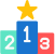 Toy blocks with numbers 1, 2, 3, symbolizing Novicate's commitment to helping students achieve first place in their VCE studies.