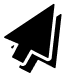 Cursor icon, often used to denote clicking or selecting in digital interfaces.