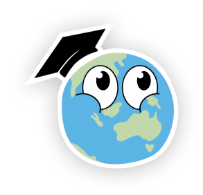 Cartoon Earth with a surprised expression, used in VCE tutoring materials.