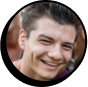 Photo of Mark, a former student at Novicate, who praises the quality of the biology courses.