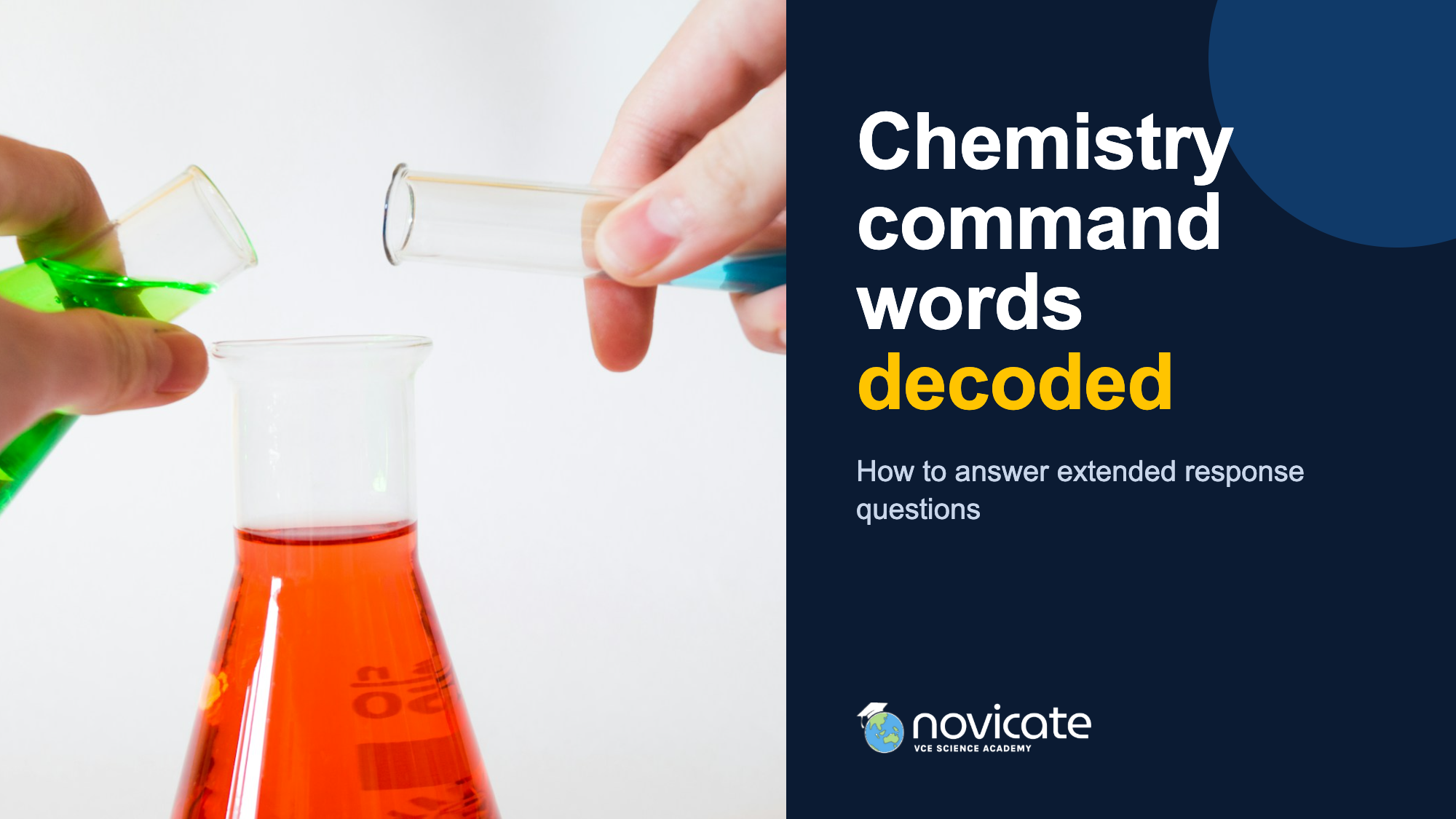 VCE Chemistry command words guide