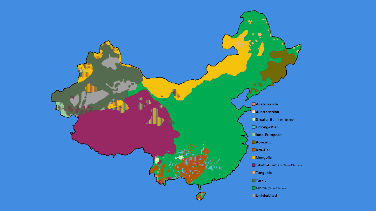 Main Language Families in China
