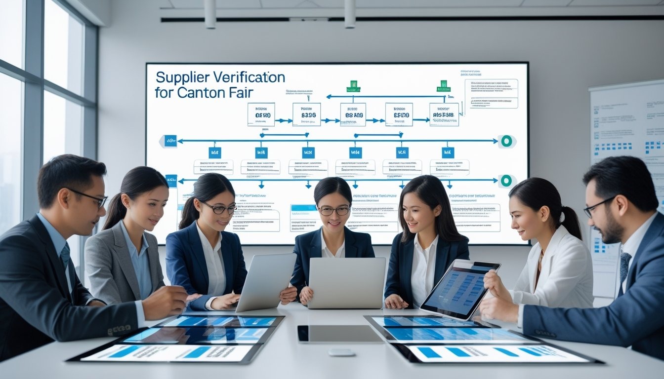Business professionals collaborating around a conference table reviewing documents and digital devices in a modern office setting.