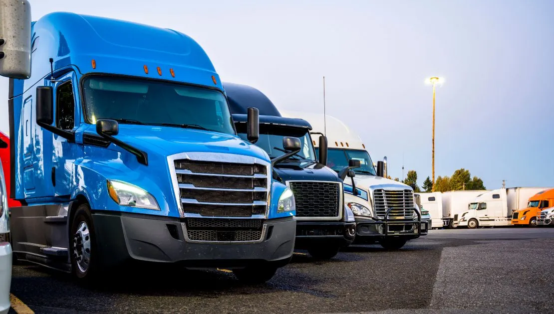 An image of a fleet consisting of trrucks