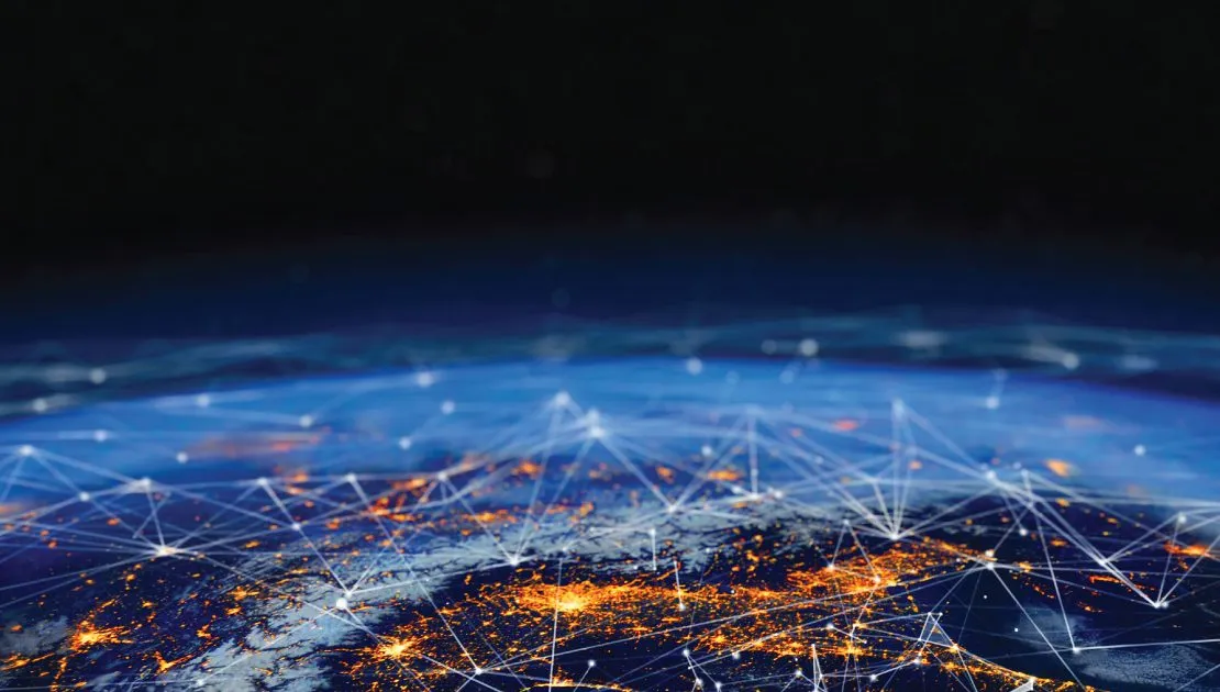 An image of the globe from space