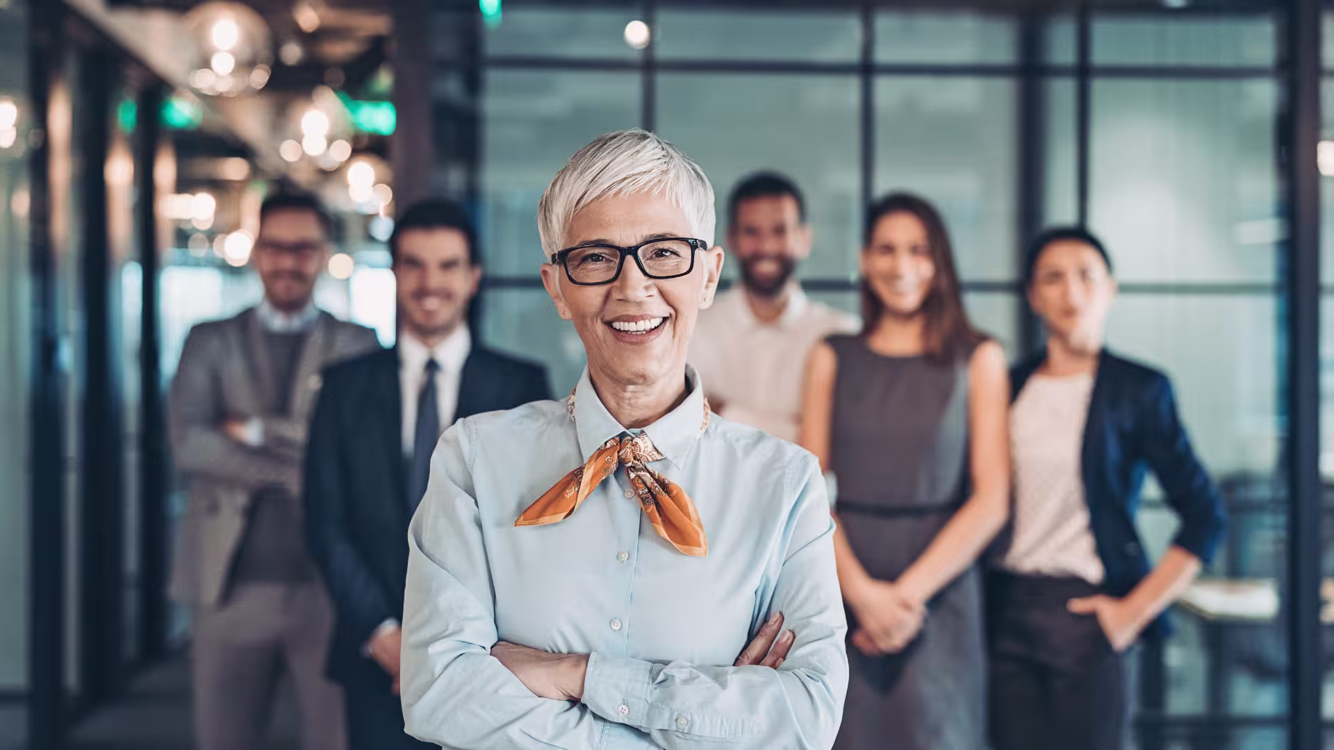 Team mit Führungsperson
