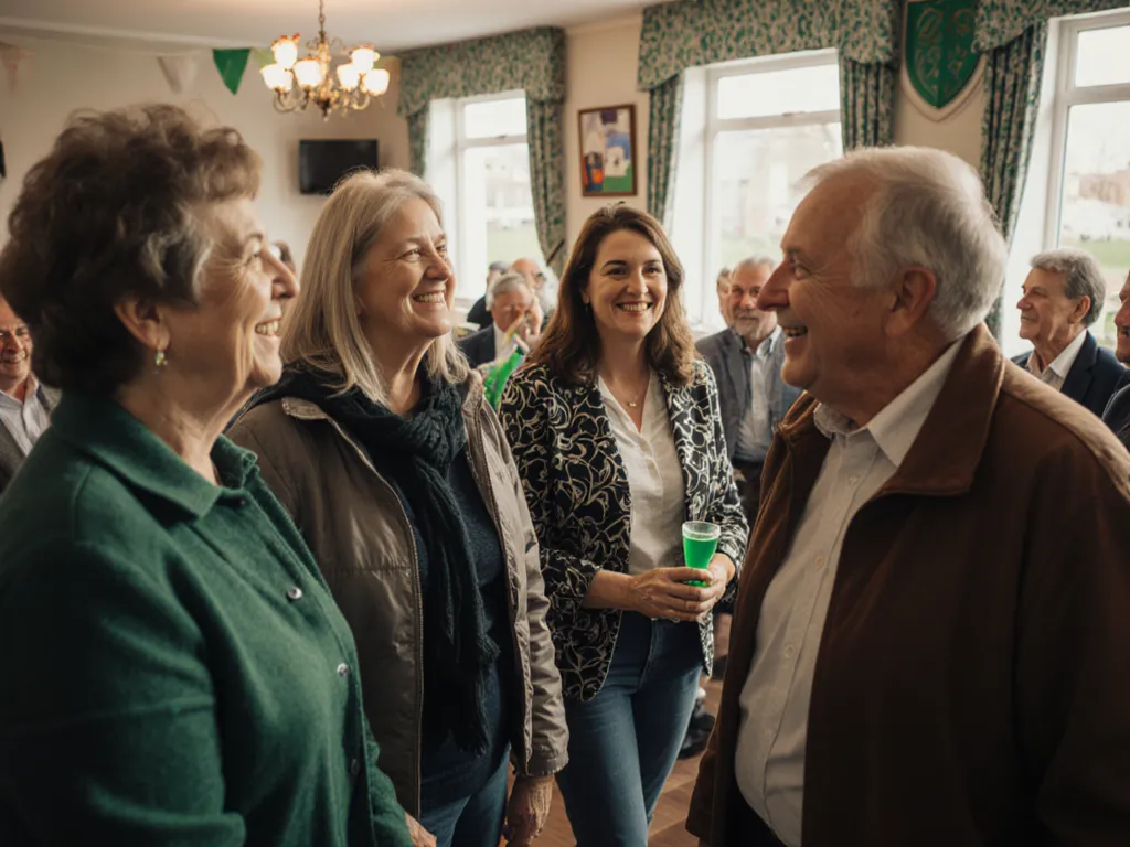 Irish community gathering showing support and connection