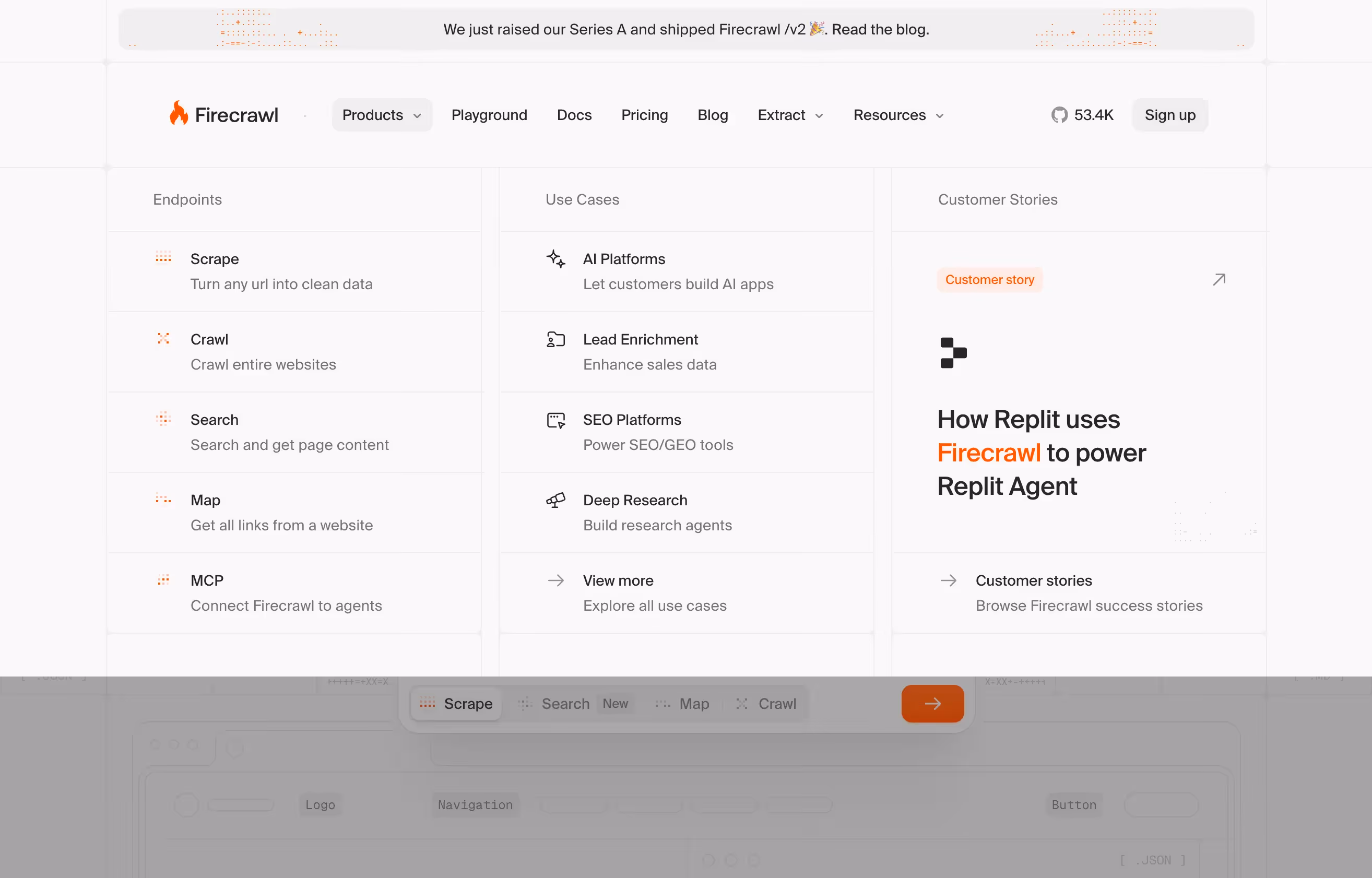 Power your AI apps with clean data crawled from any website.