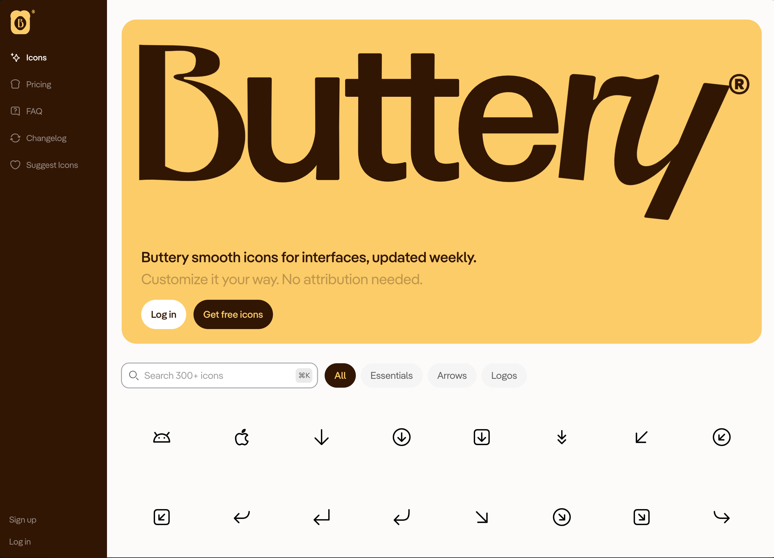 Buttery smooth icons for interfaces, updated weekly.