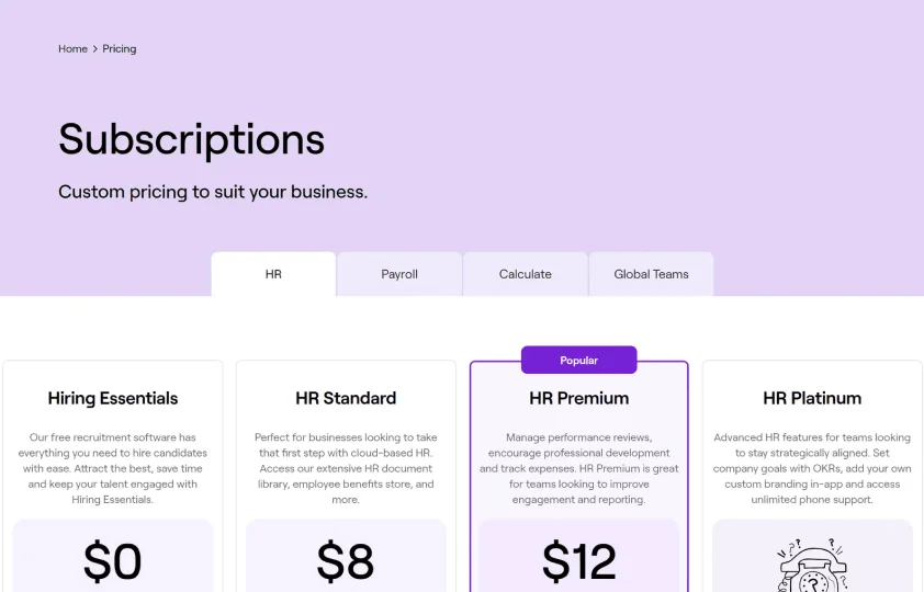 A platform for automating recruitment, HR, payroll and benefits.