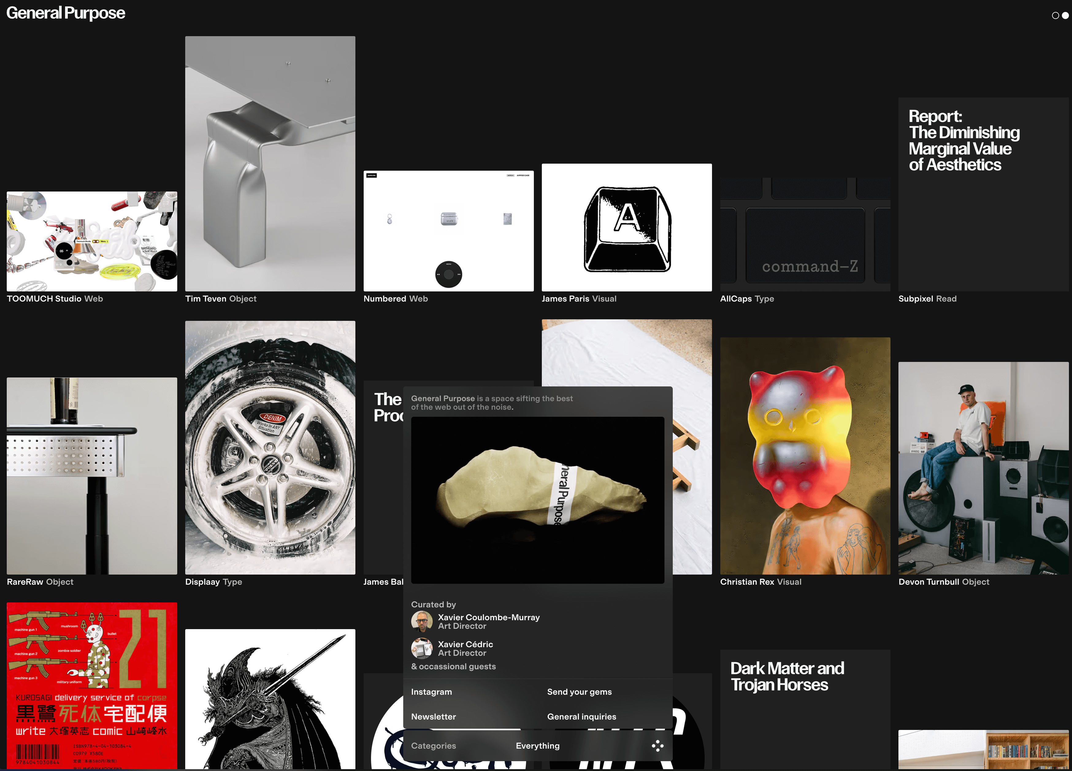 General Purpose is a space sifting the best of the web out of the noise.