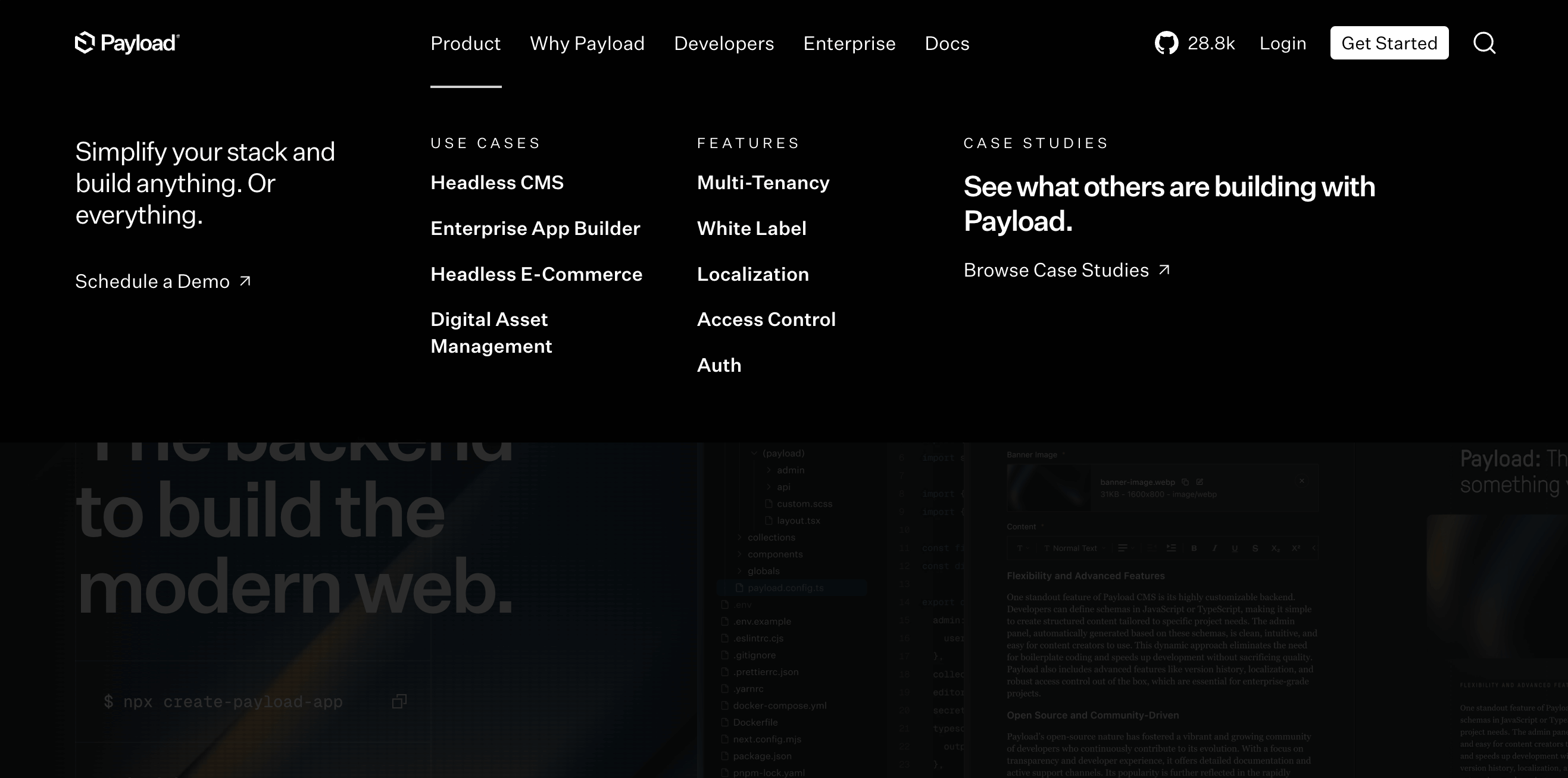 Payload is the open-source Next.js backend used in production by the most innovative companies on earth.