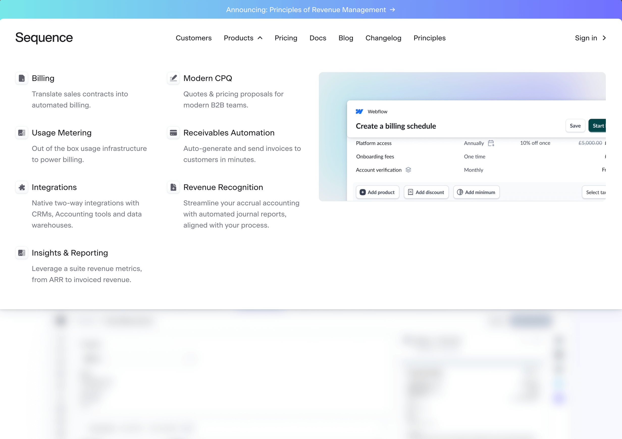 Sequence is a complete platform for Finance teams to unlock error-free revenue collection at scale.