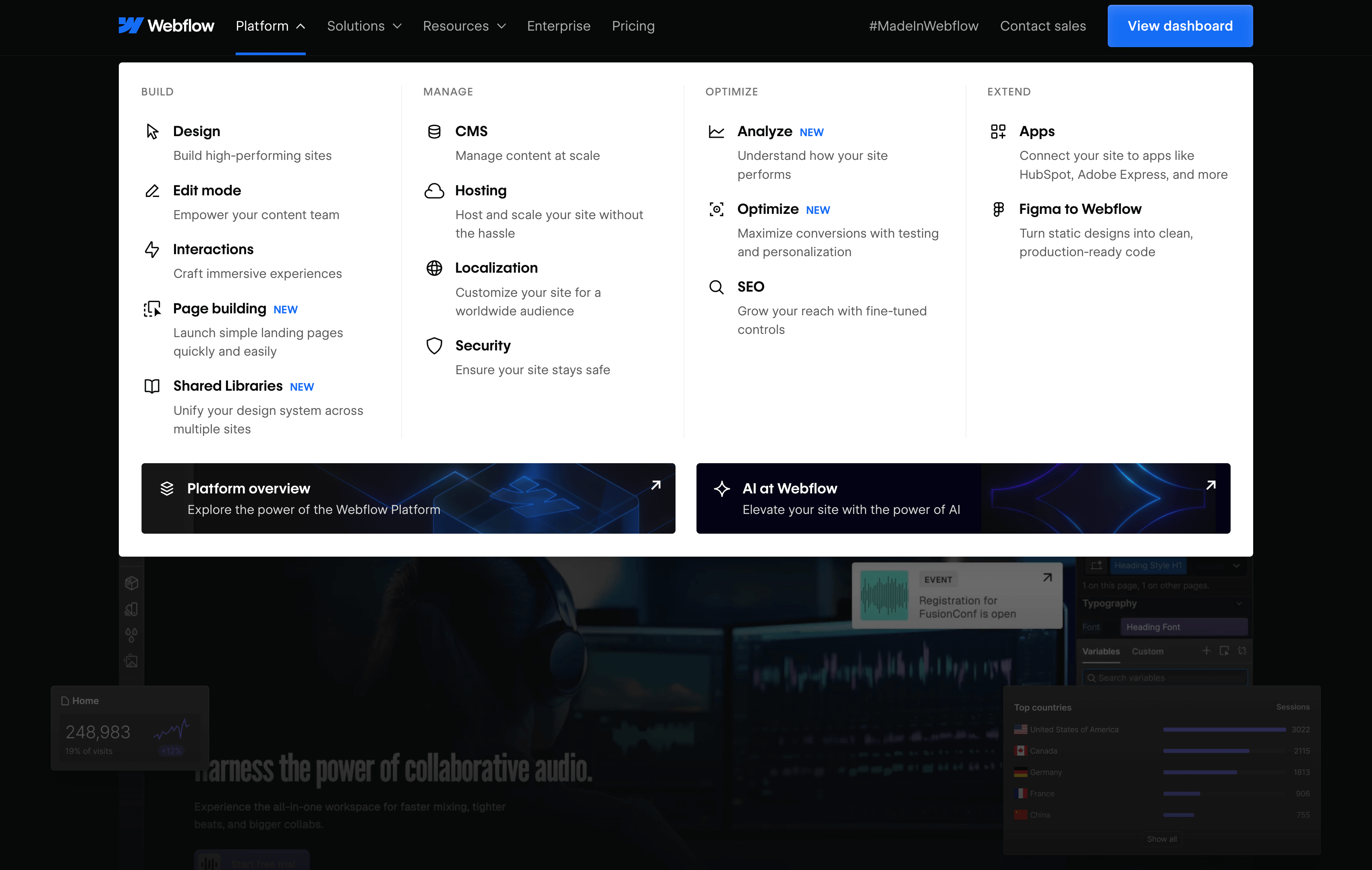 As the first-ever website experience platform, Webflow lets marketers, designers, and developers come together to build, manage, and optimize web experiences that get results.