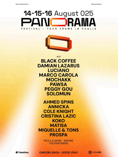 Panorama returns to Lecce for three nights in 2025 — lineup