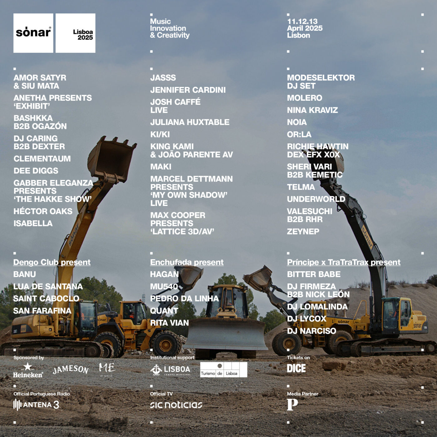 Sónar Lisboa 2025 full lineup, April 11–13