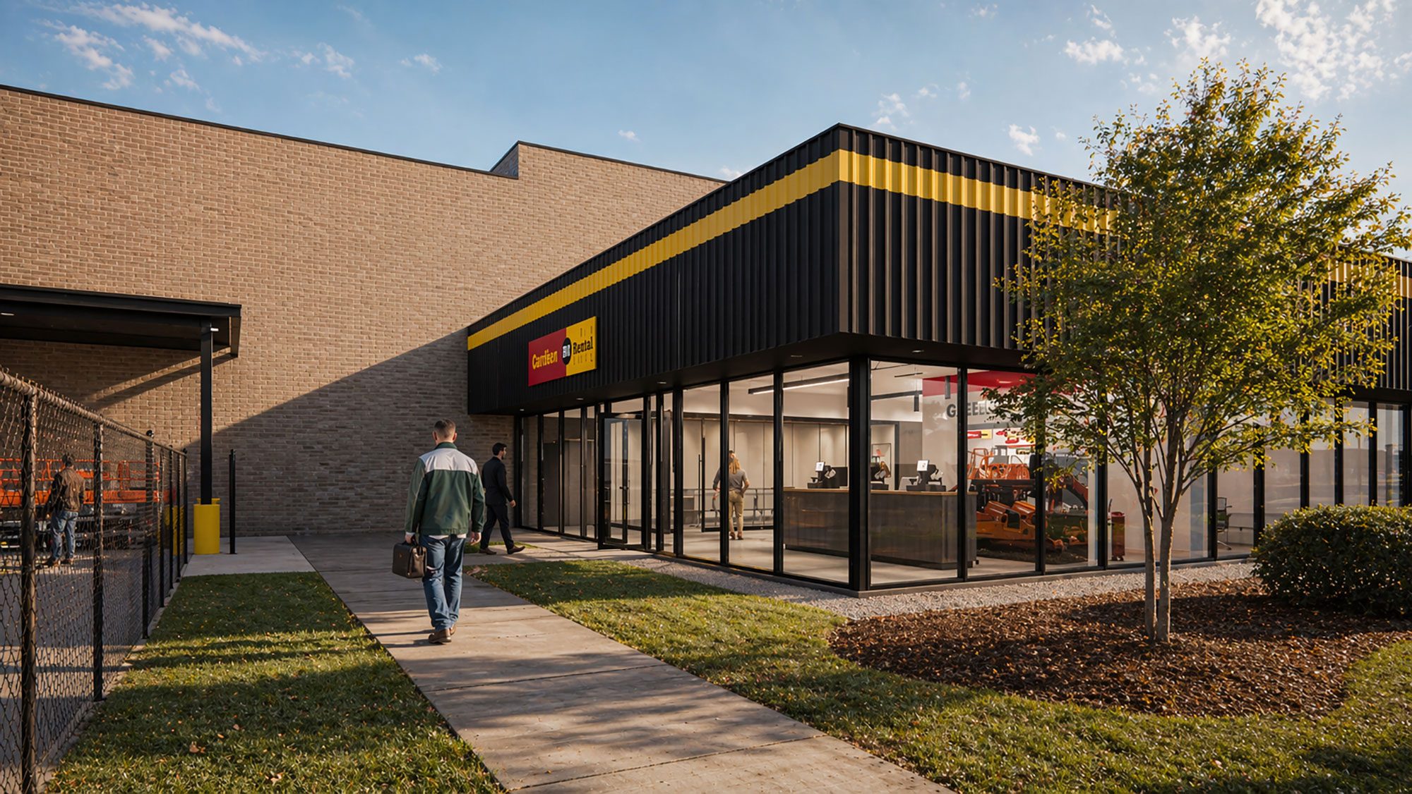 Modern industrial building renovation designed by Ossa Studio featuring contemporary commercial architecture and exterior upgrades