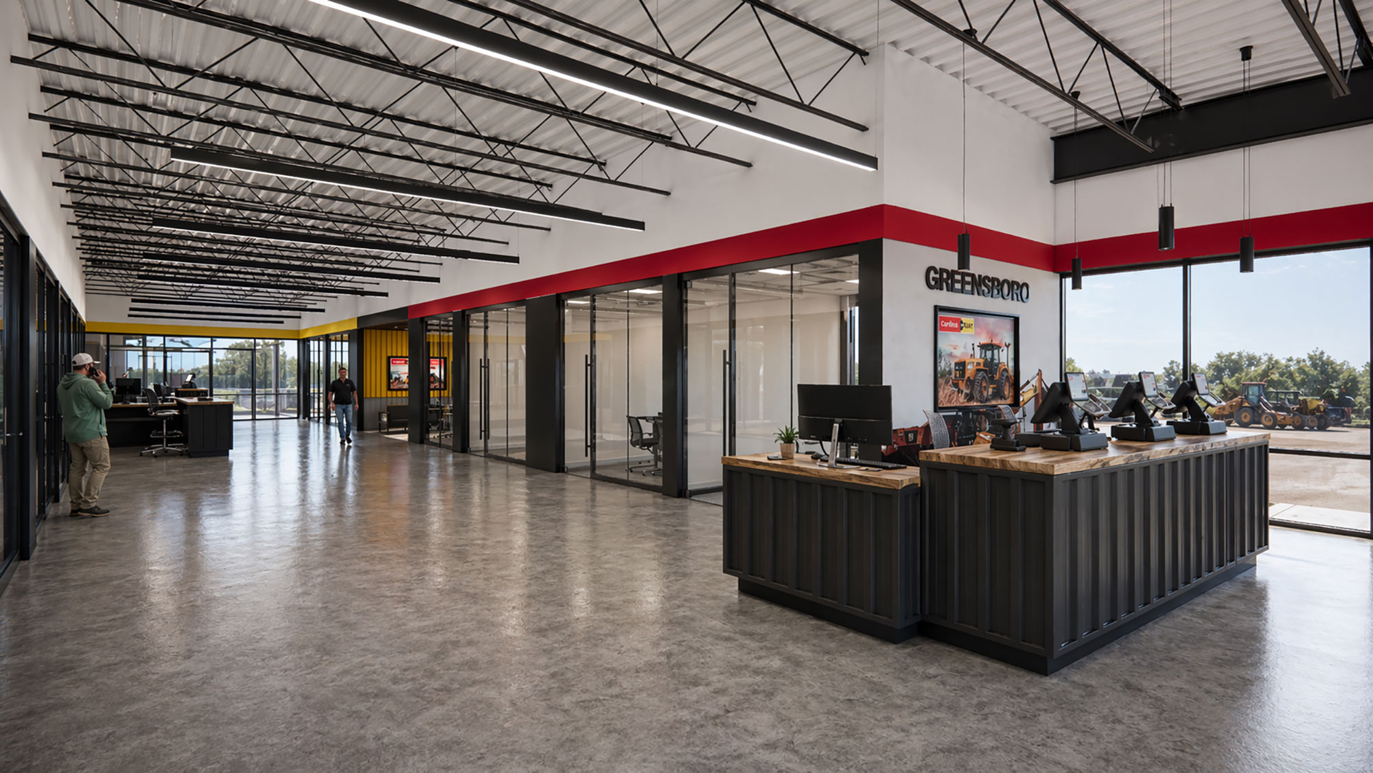 Contemporary industrial office design by Ossa Studio showcasing renovated workplace interiors and functional architecture