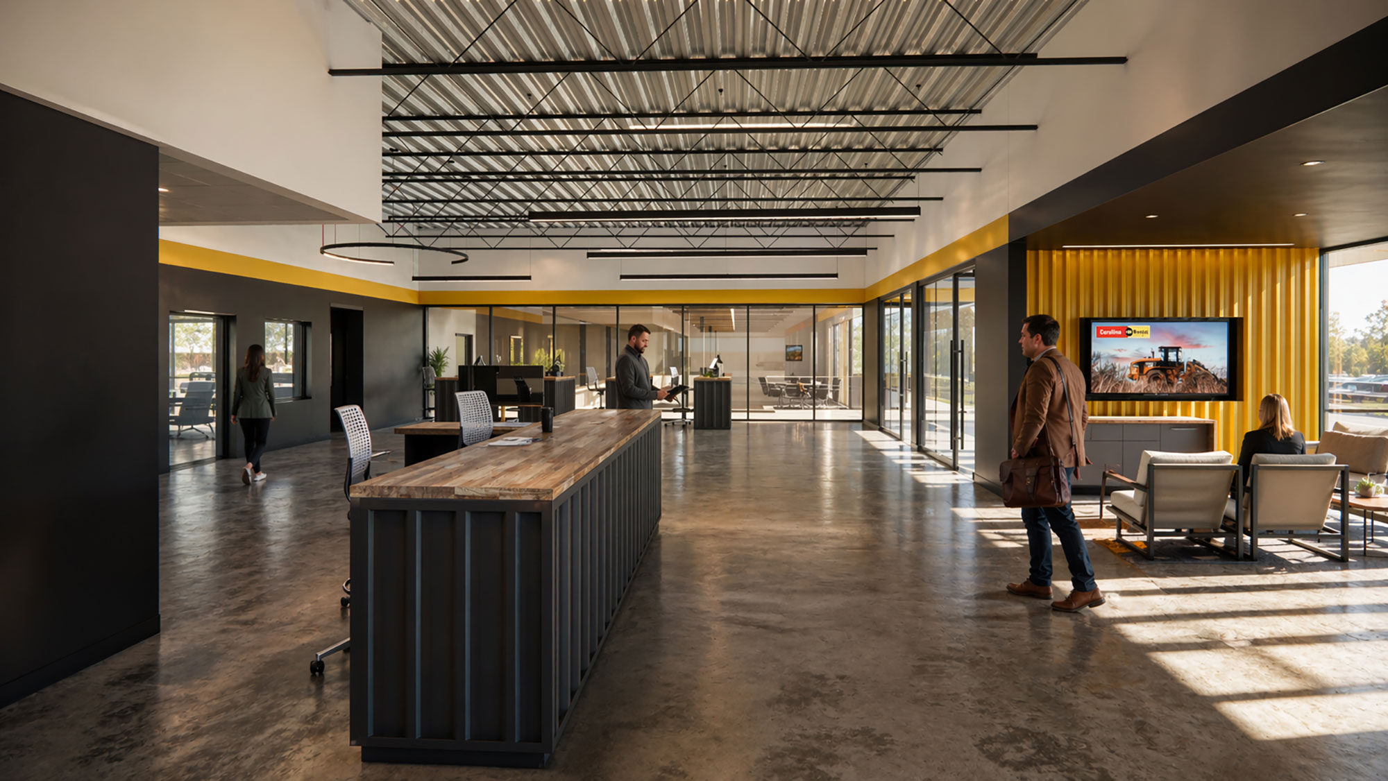 Industrial workspace renovation by Ossa Studio with modern office layout and commercial interior architecture