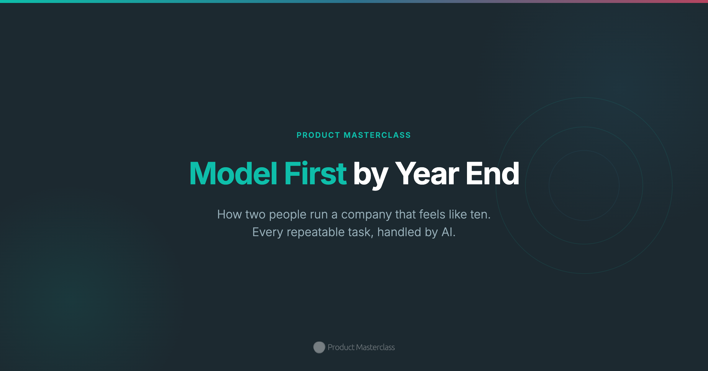 Model First by Year End