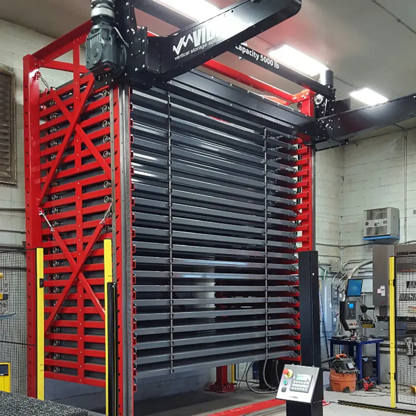 Automated storage system for sheet metal