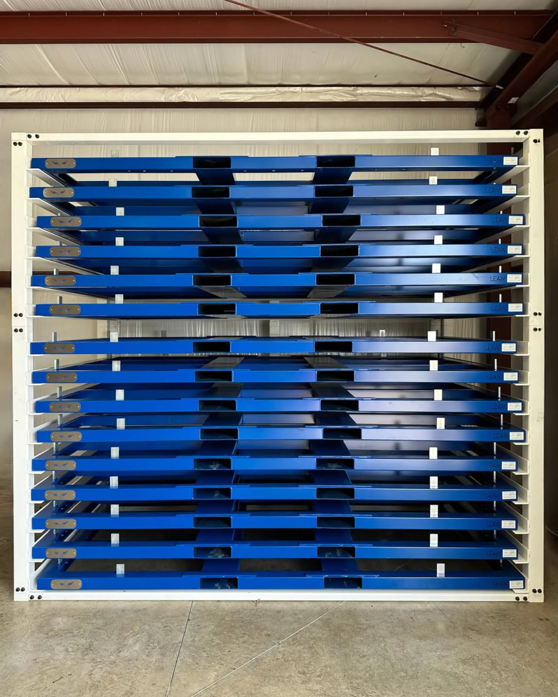 sheet metal storage via vertical racking