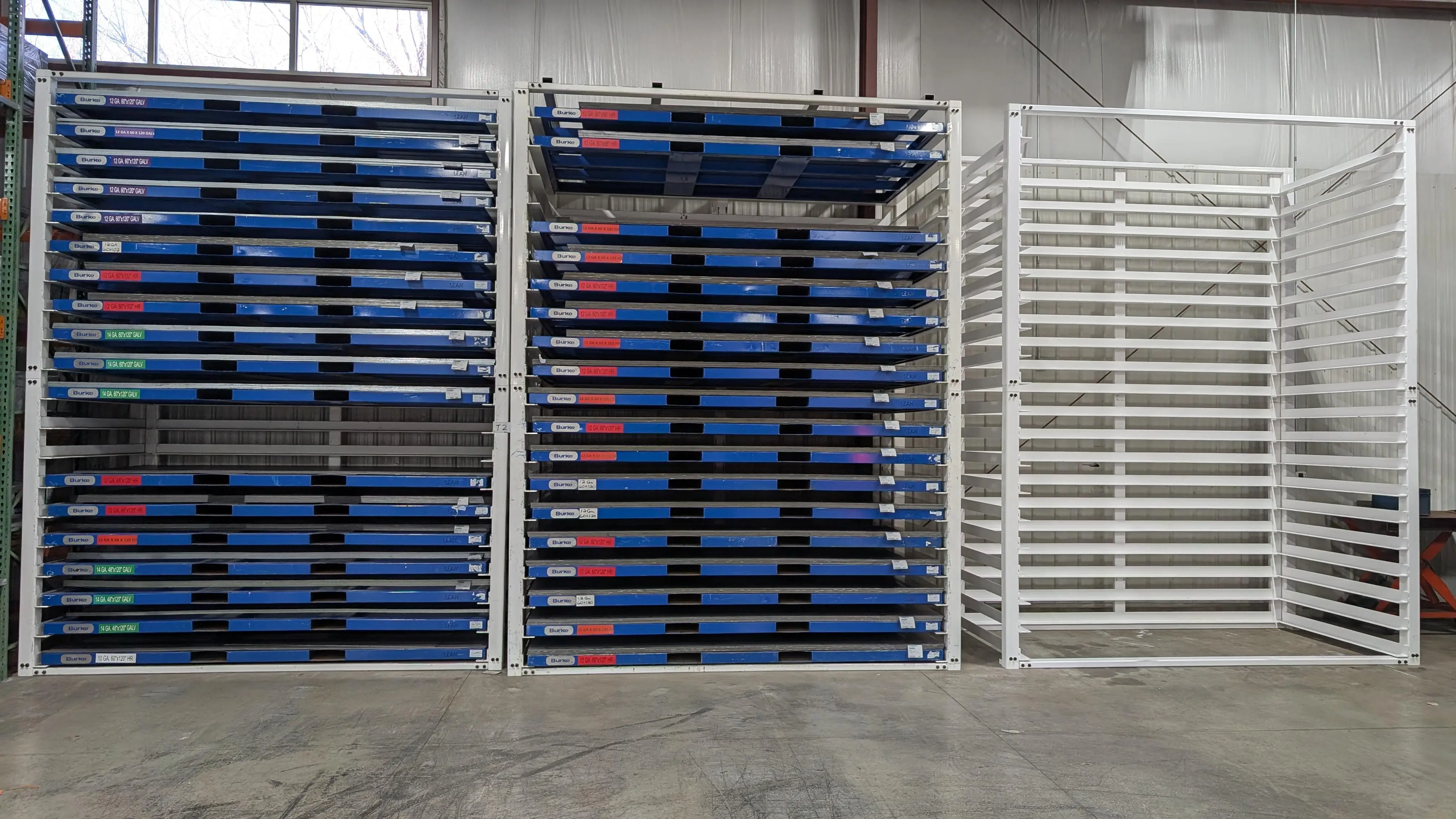 sheet metal storage organizers for optimized workflow