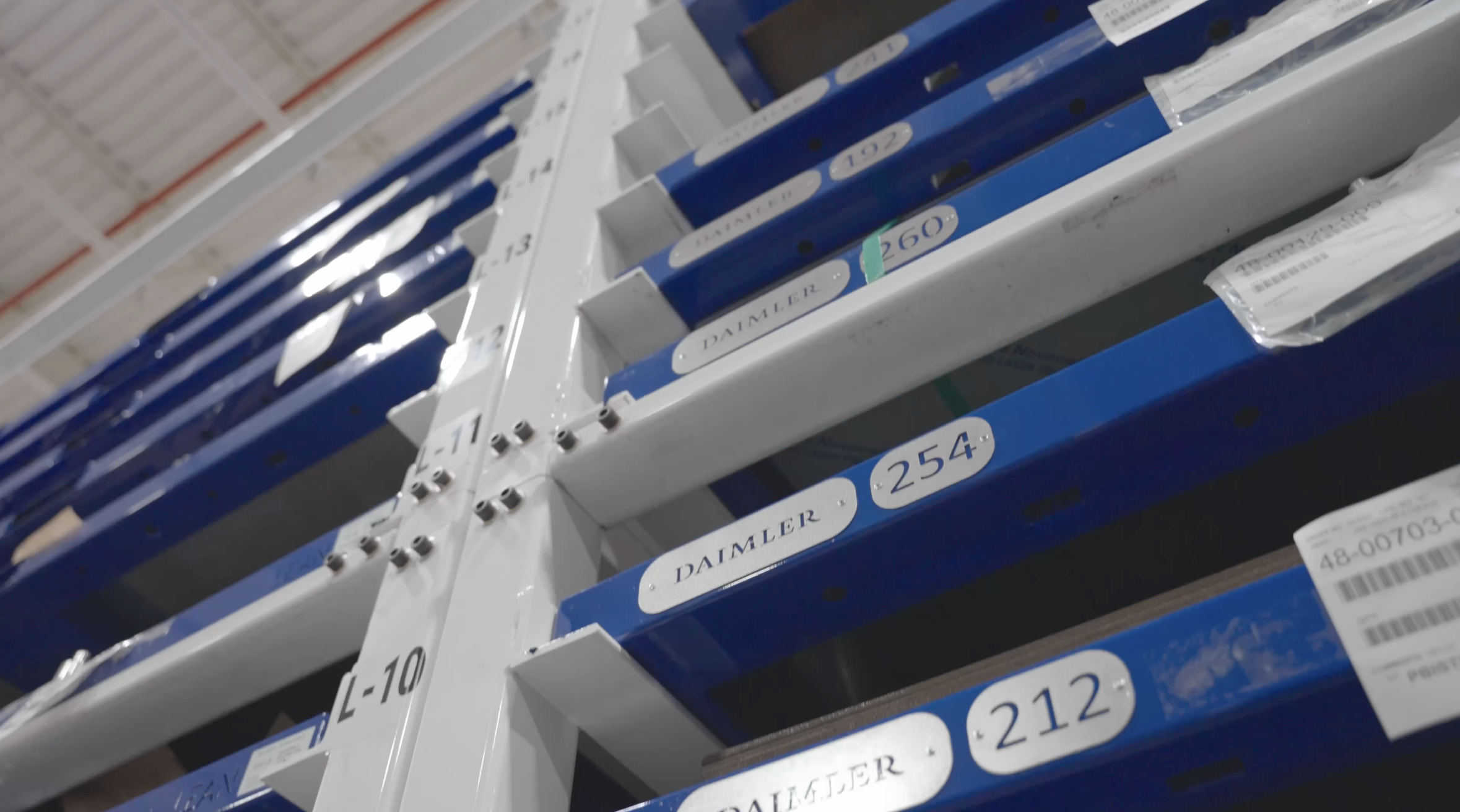 Labeled sheet metal storage cartridges