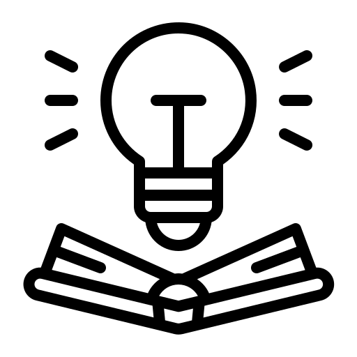 Light blub and book icon