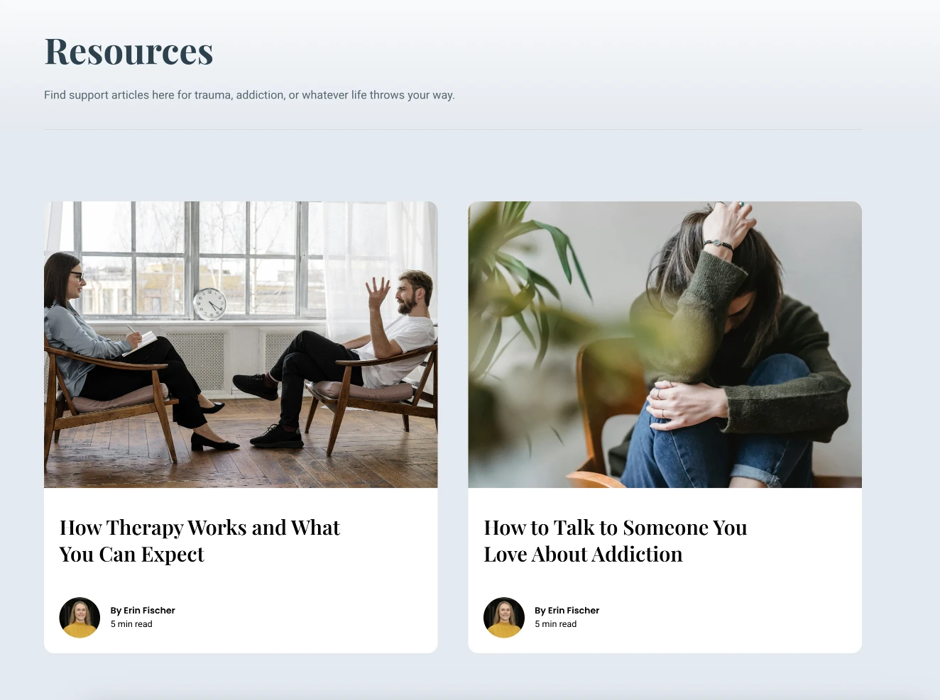 A screenshot of the Fischer Psychological website