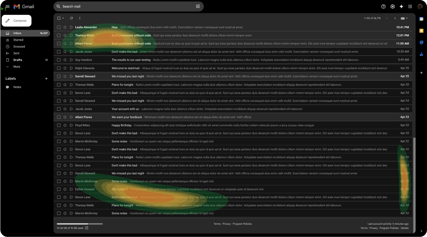 Eye-tracking and scanning pattern