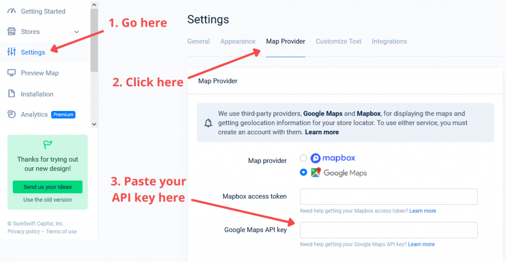 Add Google Map API Key to WordPress with Storemapper