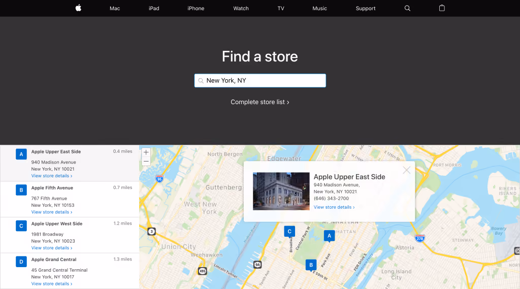 store locator examples