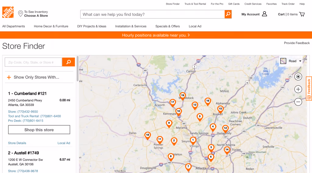 store locator examples