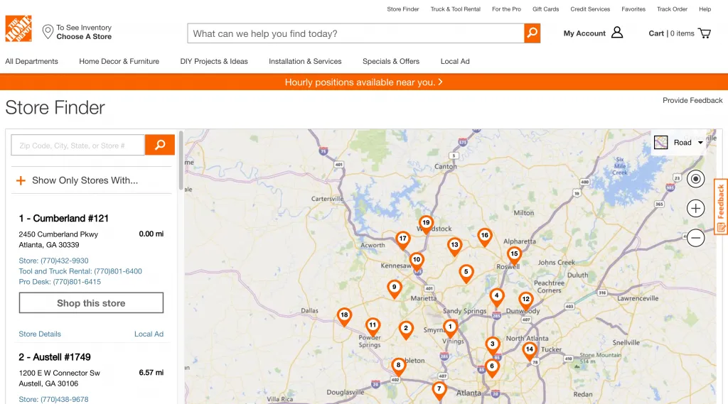 store locator examples