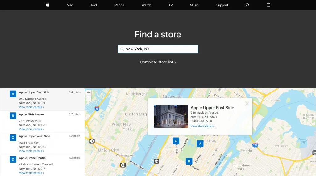 store locator examples